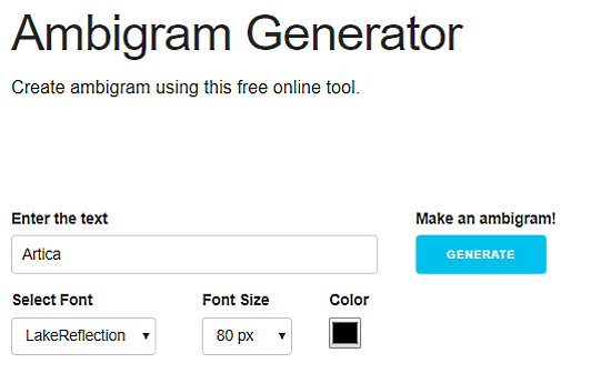 free ambigram generator