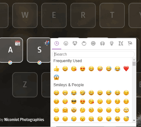 assign emoji or symbol to a key