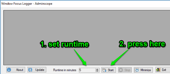 set runtime and start log creation process