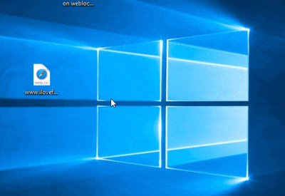 webloc link file opened on windows in Chrome browser