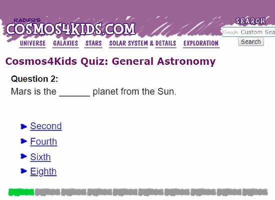 free astronomy quiz for kids