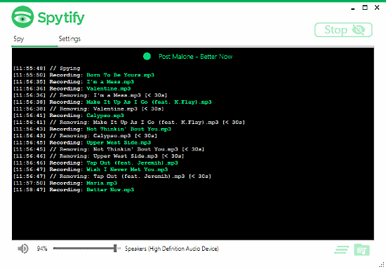 record Spotify songs without ads