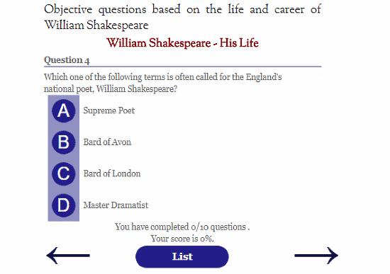 free English literature quizzes for adults