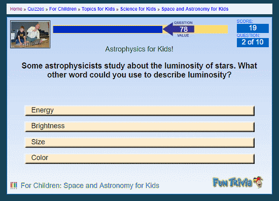 free astronomy quiz for kids online