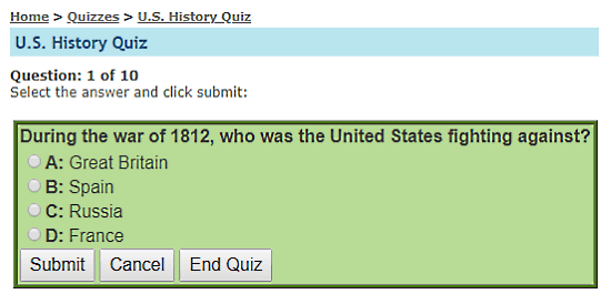 online history quiz for kids