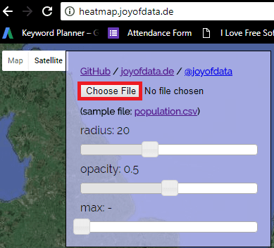 CSV-Heatmap specify CSV file