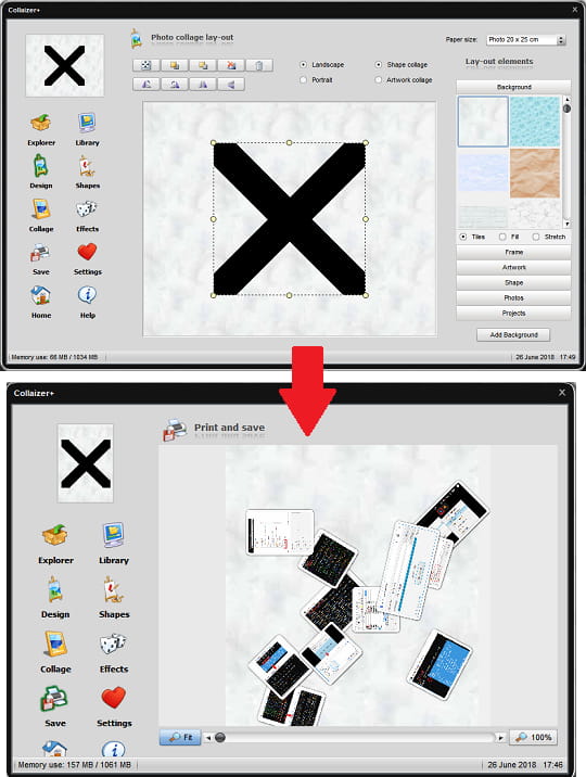 Collaizer free shape collage maker