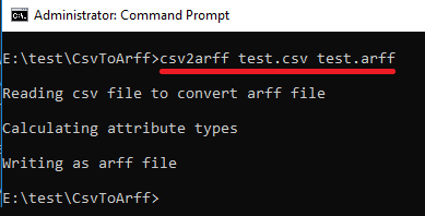 Csv2arff converting csv to arff
