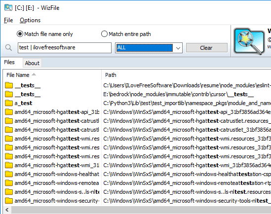 Free File Search Tool with Multiple Search Terms, AND OR Condition