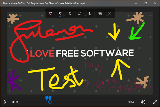 How to Annotate a Video using Photos App of Windows 10
