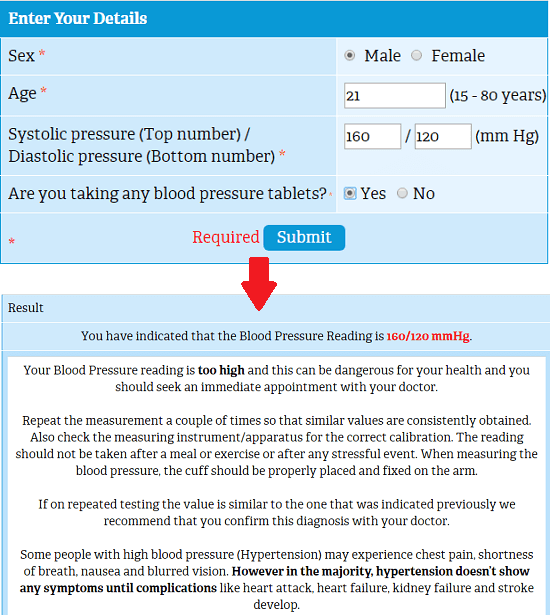 Medindia free blood pressure evaluation