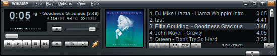 Winamp in action