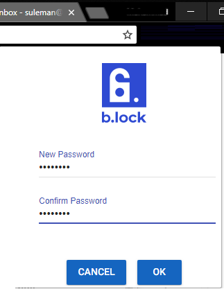 b.lock specify master passphrase