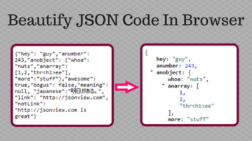 How To Beautify JSON Code In Browser