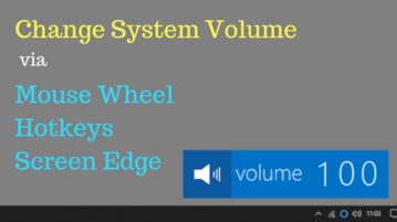 How To Change System Volume Via Mouse Wheel, HotKeys, Screen Edge