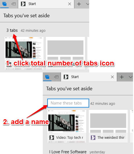 click on total number of tabs icon