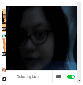 face detection popup