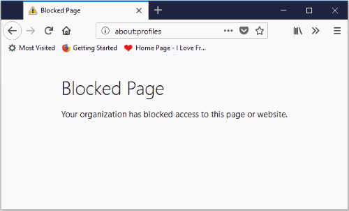 firefox profiles page disabled