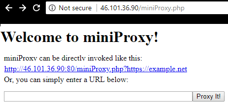 miniProxy in action