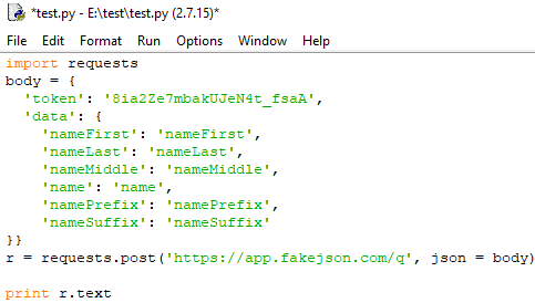 python code snippet to make API calls for fake JSON