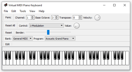 free virtual MIDI keyboard software