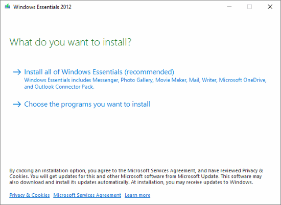 Install Windows Live Essentials On Windows 10