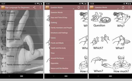 free sign language learning app