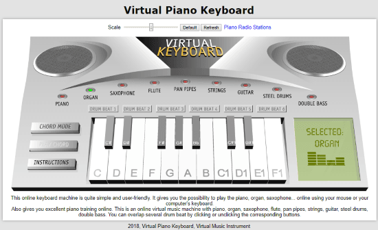online virtual MIDI keyboard free