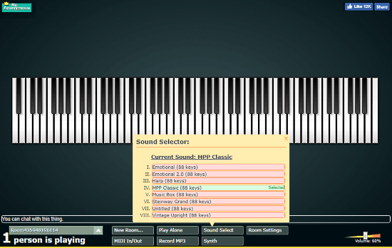 free online virtual MIDI keyboard