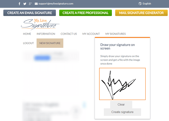 free handwritten signature generator website