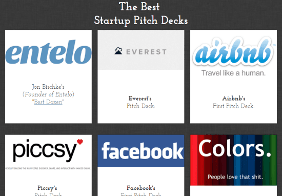 startup pitch decks