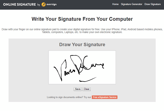 generate handwritten signature free
