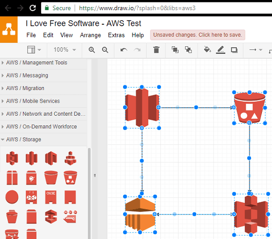 Draw.io free aws diagram generator