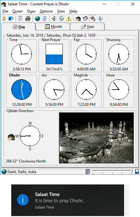Free Salaat Time Software win