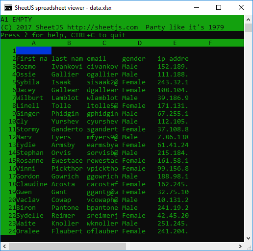 How to Preview Excel Spreadsheets in Command Line