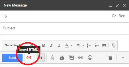 Inner HTML icon in compose email window