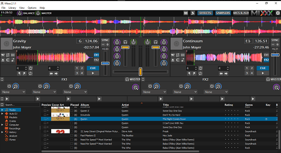 Mixxx free audio mixing software