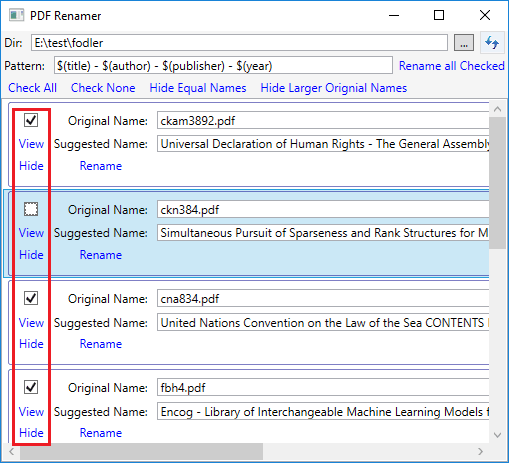PDF Renamer check file names