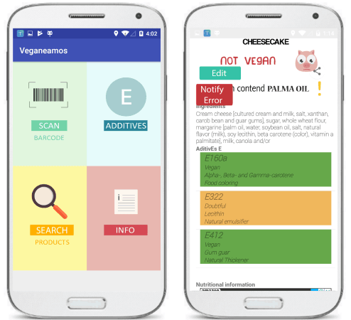 Veganeamos free vegan app for android