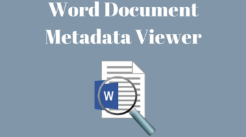 Free Online Word Metadata Viewer Websites
