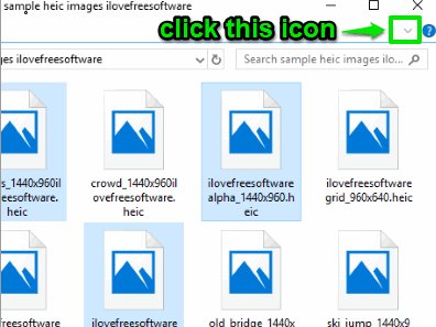 click drop down icon