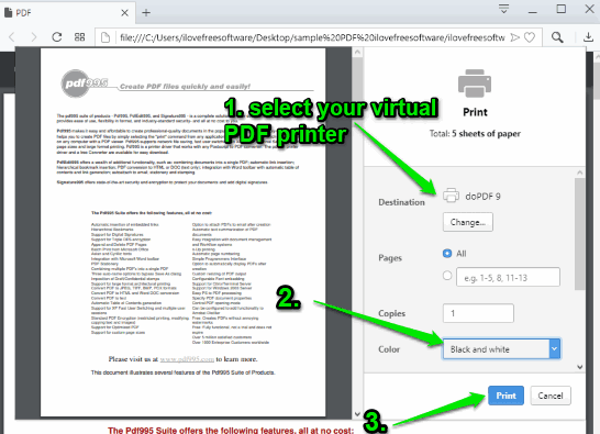doPDF virtual PDF printer