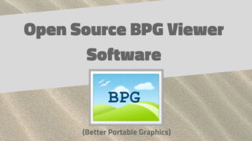 Open Source BPG Viewer Software For Windows