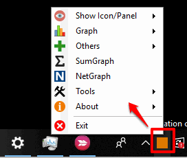 right click system tray options