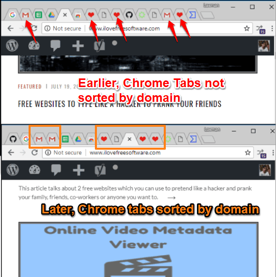sort tabs by domain in chrome