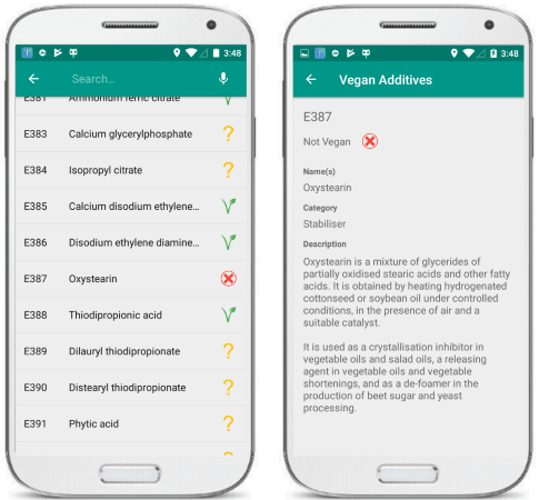 vegan additives free vegan app for android