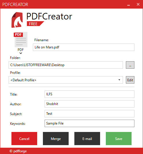 open source PDF Creator