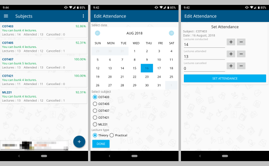free attendance manager app for students