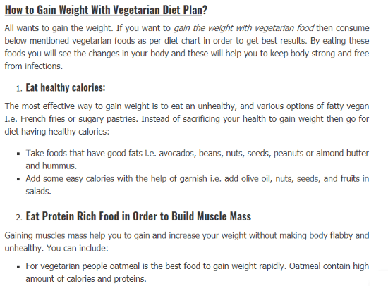 gain weight on vegan diet