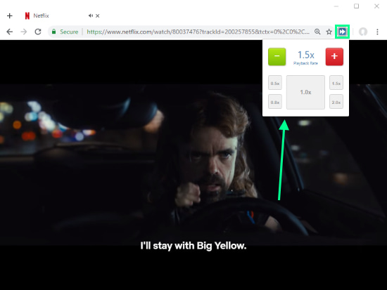 control Netflix playback rate